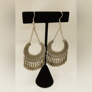 Boho Chic- Silver Dangle Earrings